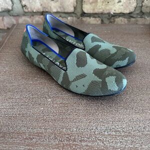 Rothy's Olive Camo Loafer Knit Slip-On Flats